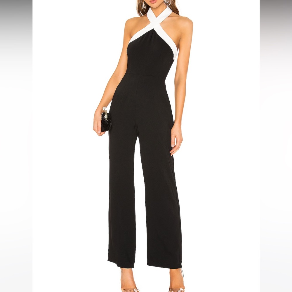 NWT Superdown Laurien Cross Front Jumpsuit in black XXS